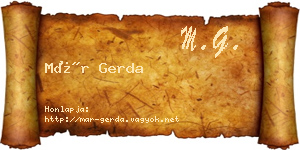 Már Gerda névjegykártya